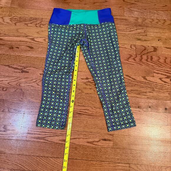 PrAna Rai Swim Tight Cool Green Hyun Print Capri Legging XS 2015 - Picture 6 of 6